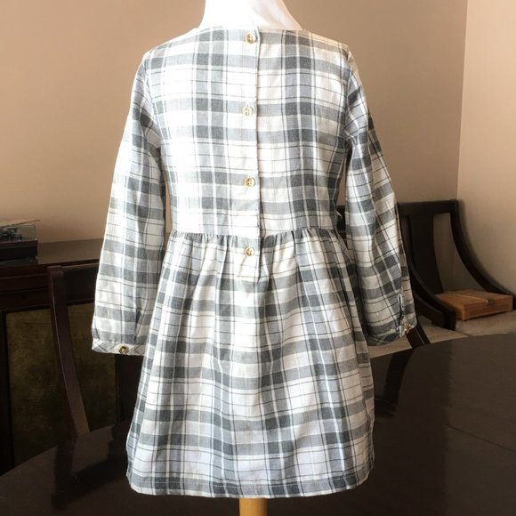 CARTERS Long Sleeve Plaid Lurex Dress  3T - Picture 8 of 12